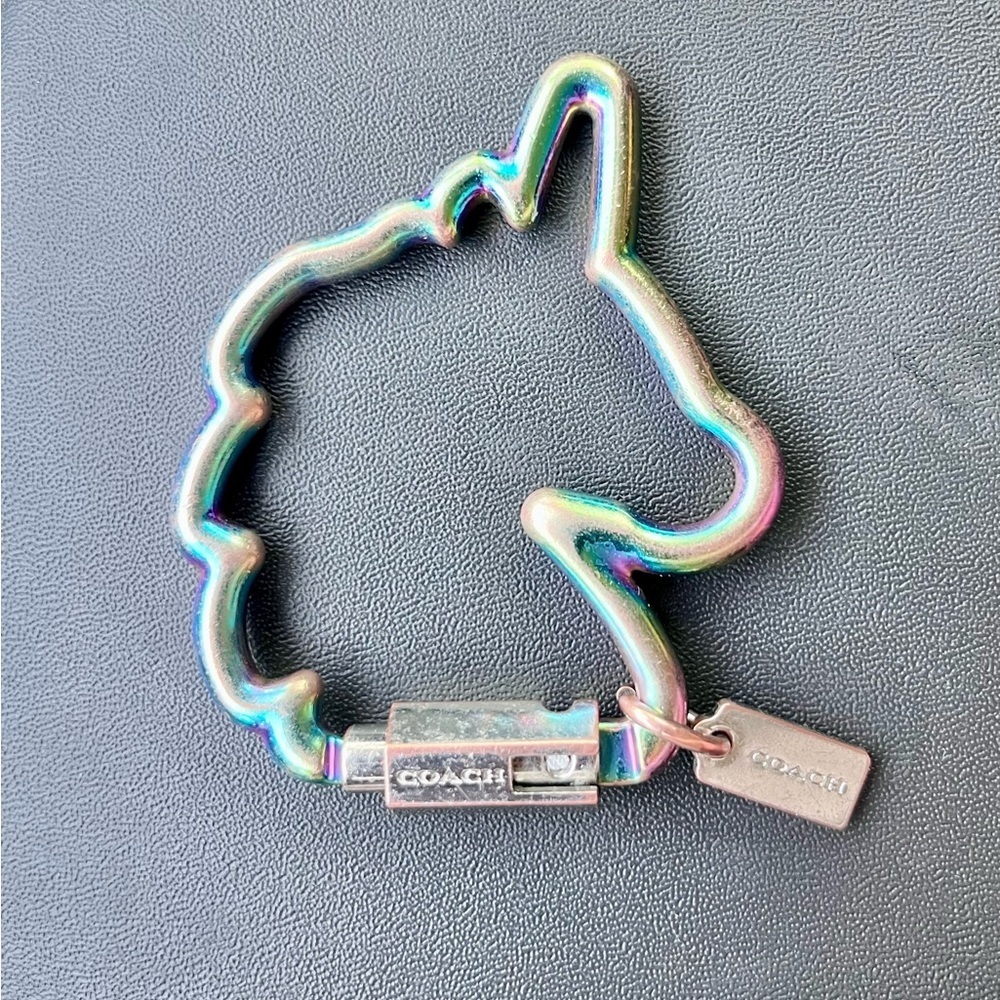 Coach Unicorn Oil Slick Carabiner/Bag Charm